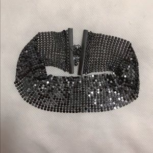 Akira Metallic Black Choker